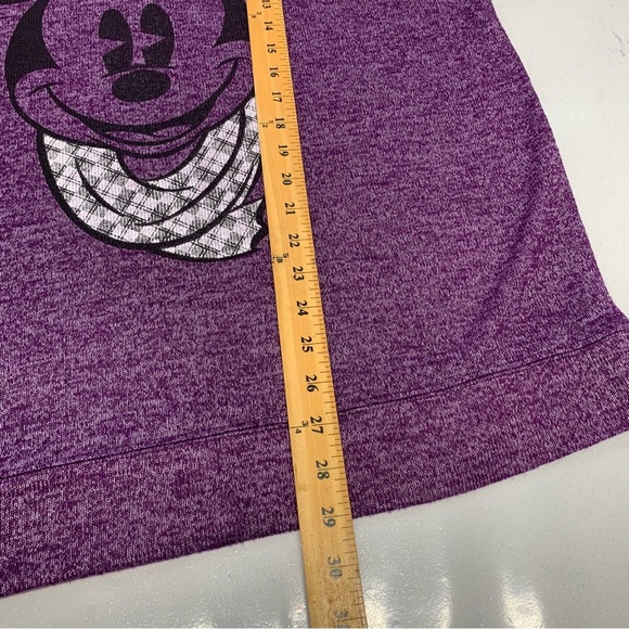 Disney Parks Womans Long Sleeve Top‎ 1X  Purple Micky Mouse Stretch Sweatshirt - Picture 7 of 7